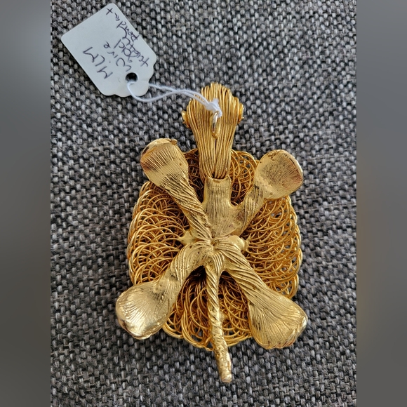 "Good Luck & Prosperity" 1960s Turtle Brooch and Pendant - Picture 3 of 4